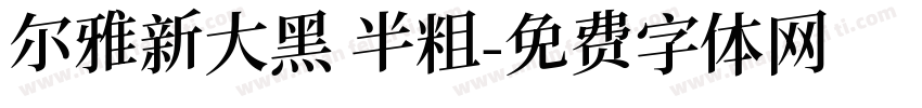 尔雅新大黑 半粗字体转换